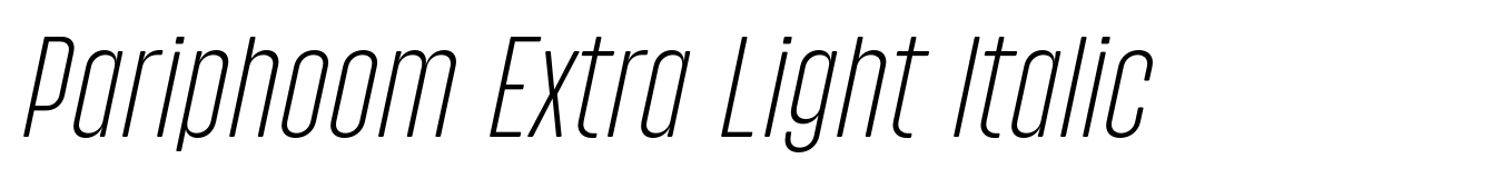 Pariphoom Extra Light Italic